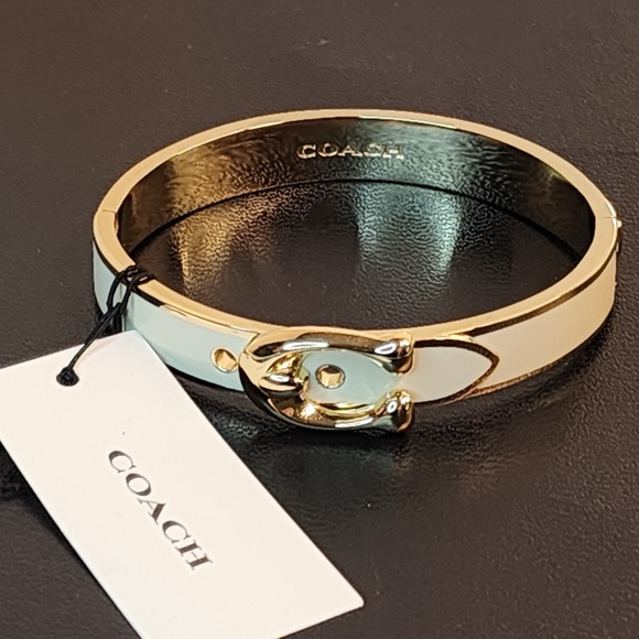 COACH Signature C-Buckle
Bangle - Gold-tone & color Chalk Enamel - Picture 5 of 15